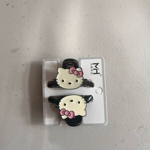 Hello Kitty Hair Clips - Pink and Black